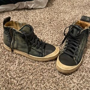 Diesel Mens Side Zip Denim Shoes
